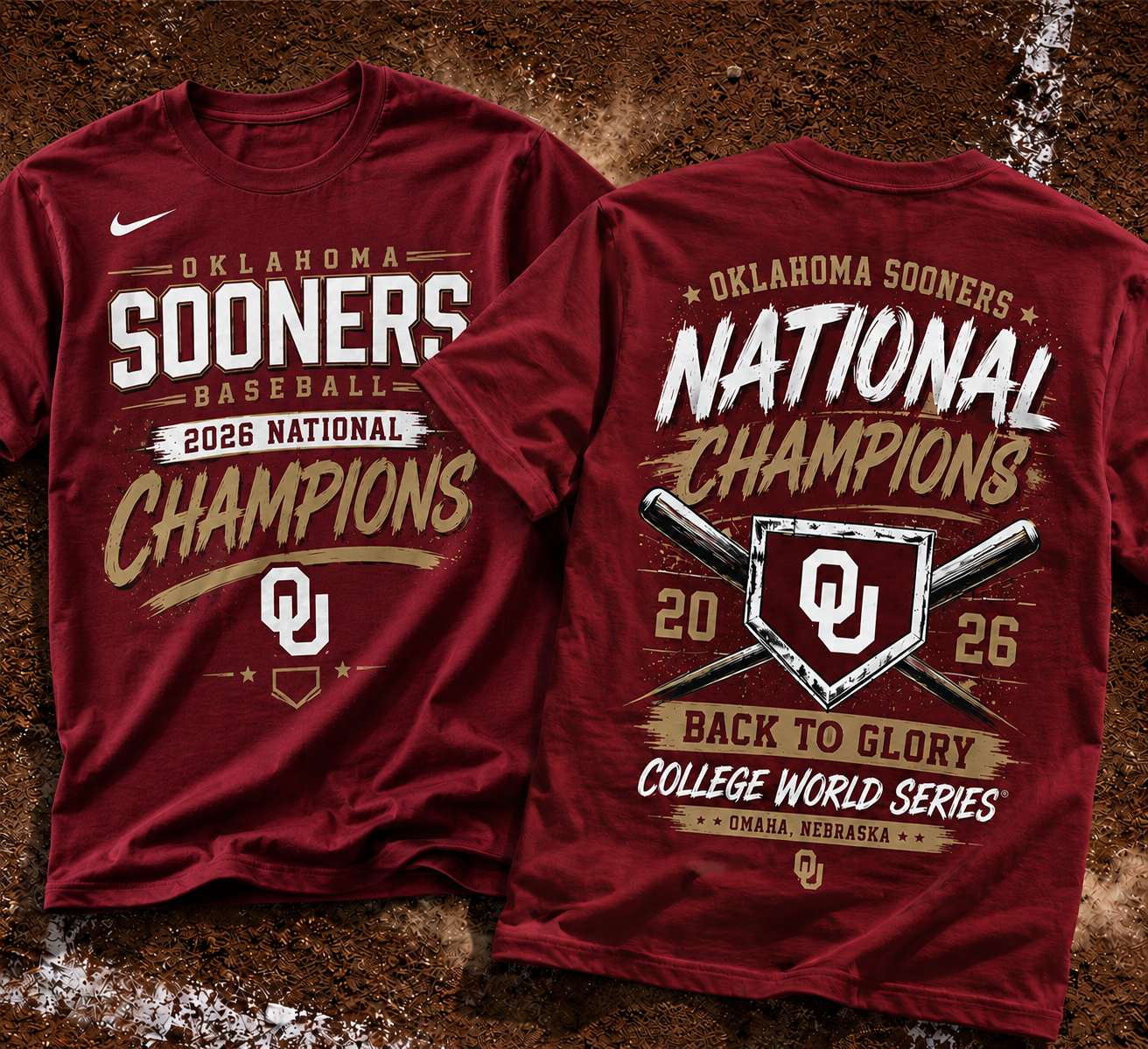 Oklahoma Sooners 2026 NCAA Baseball National Champions Tshirt