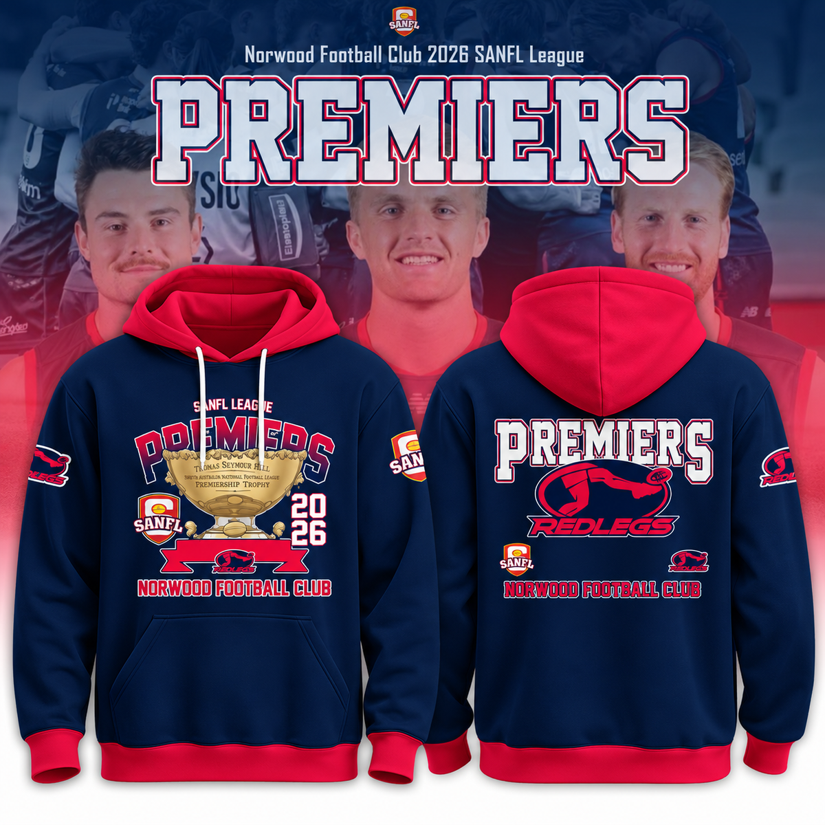 , Norwood Football Club 2026 SANFL Premiers Hoodie Limited Edition