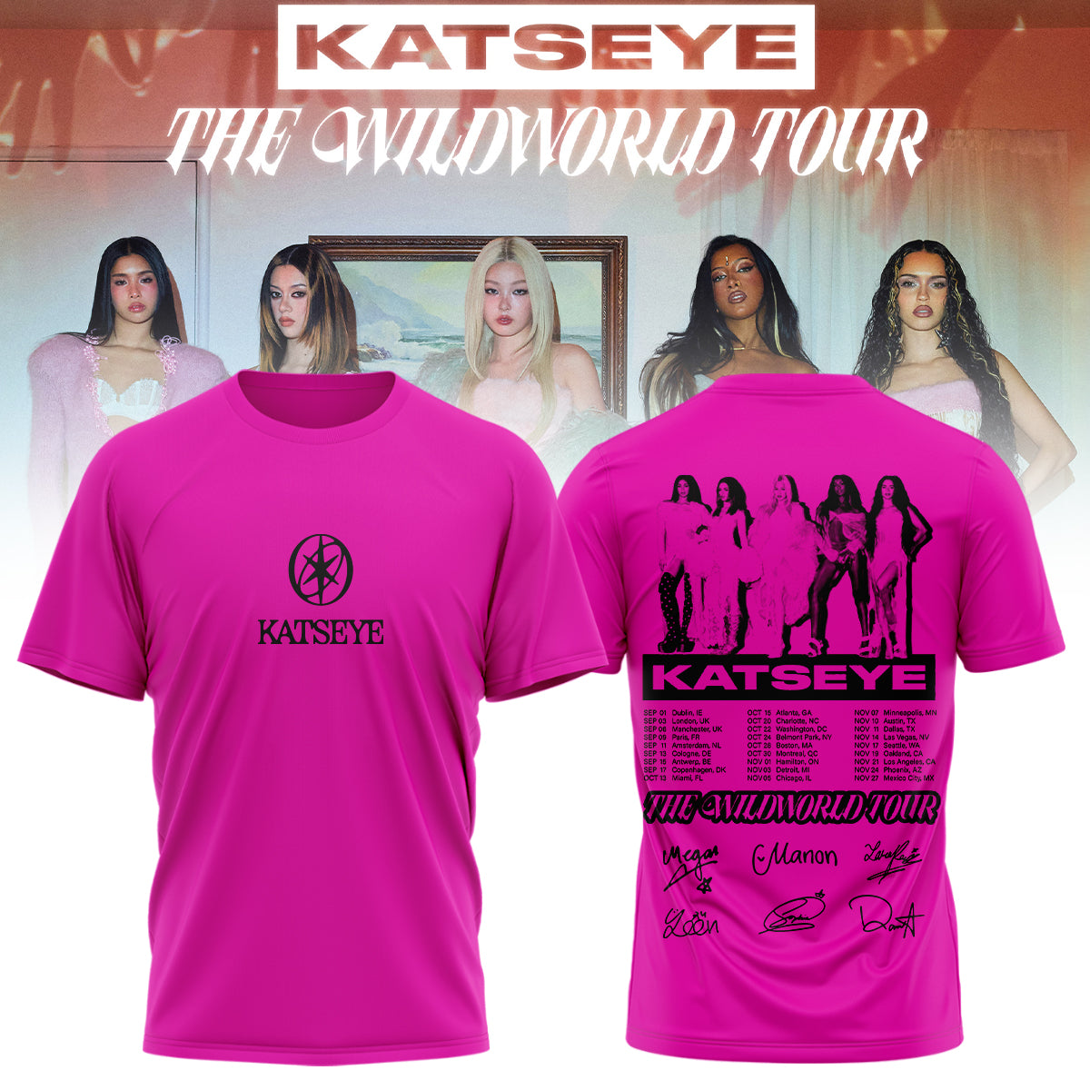 KATSEYE THE WILDWORLD TOUR Tshirt