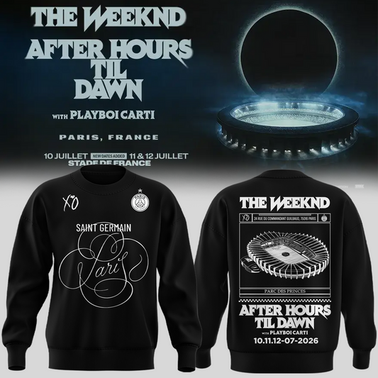 Paris Saint-Germain F.C. x The Weekend Black Sweatshirt 2026