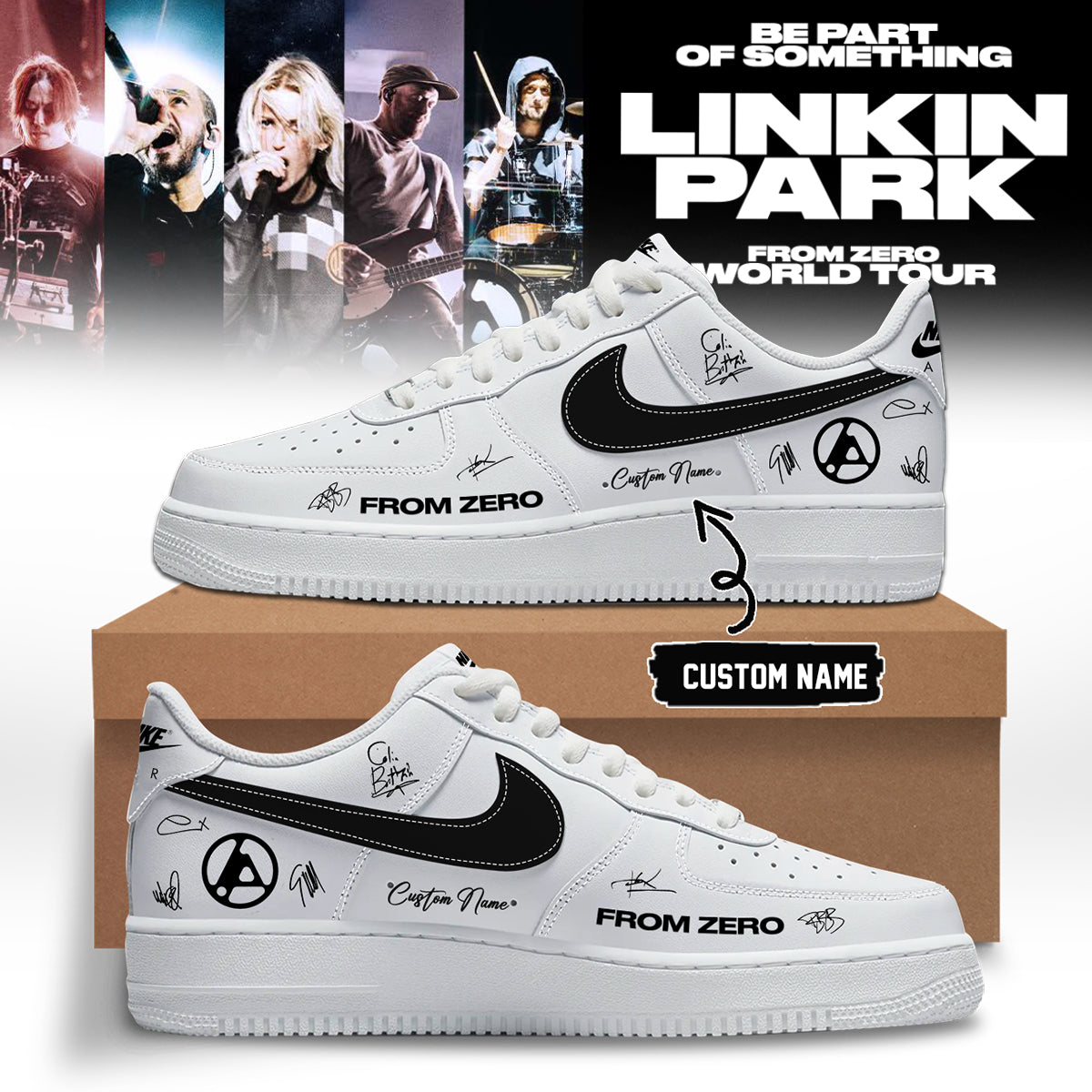 Linkin Park From Zero World Tour 2026 Signed Shoes 16