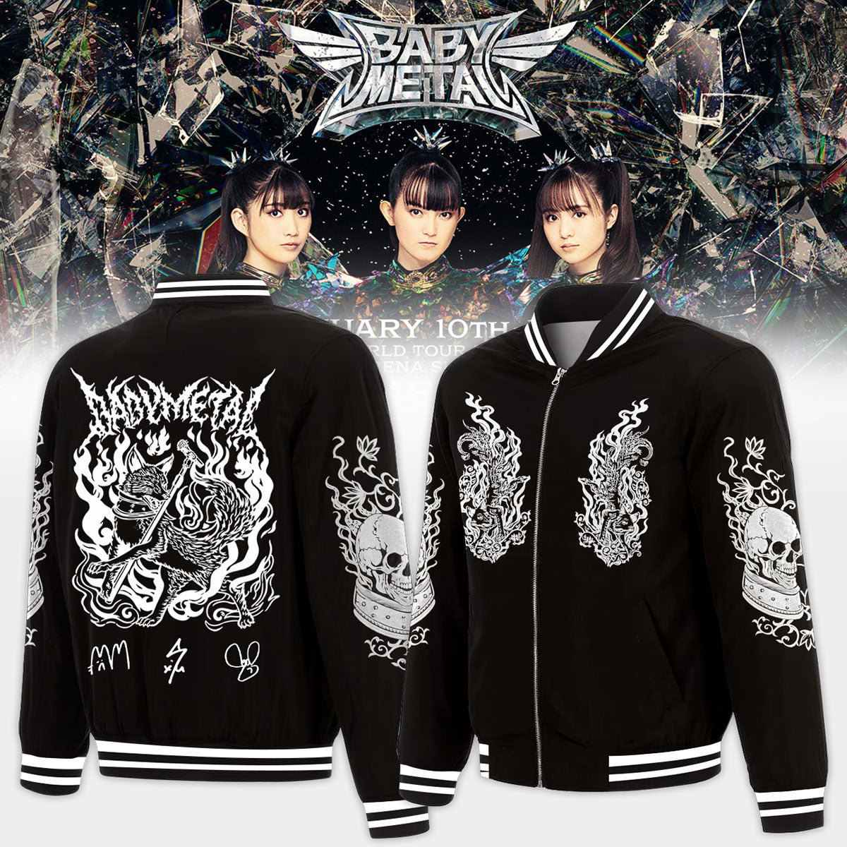 BABYMETAL WORLD TOUR signed Bomber