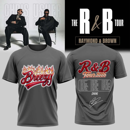 Official Chris Brown R&B Tour Signed Tshirt