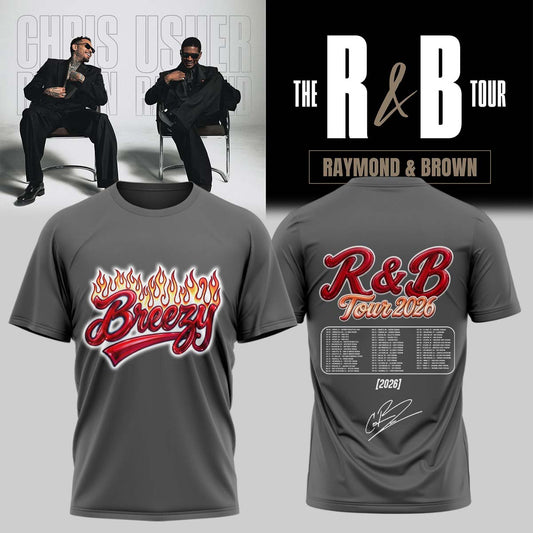 Official Chris Brown R&B Tour Signed Tshirt