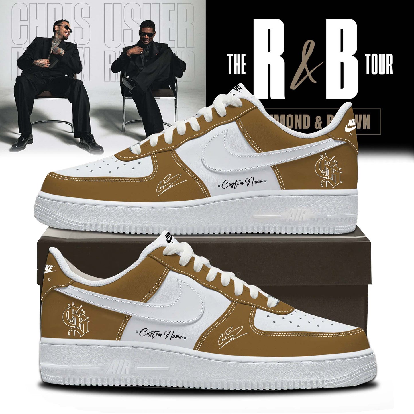 Official Chris Brown R&B Tour Signed Shoes 2