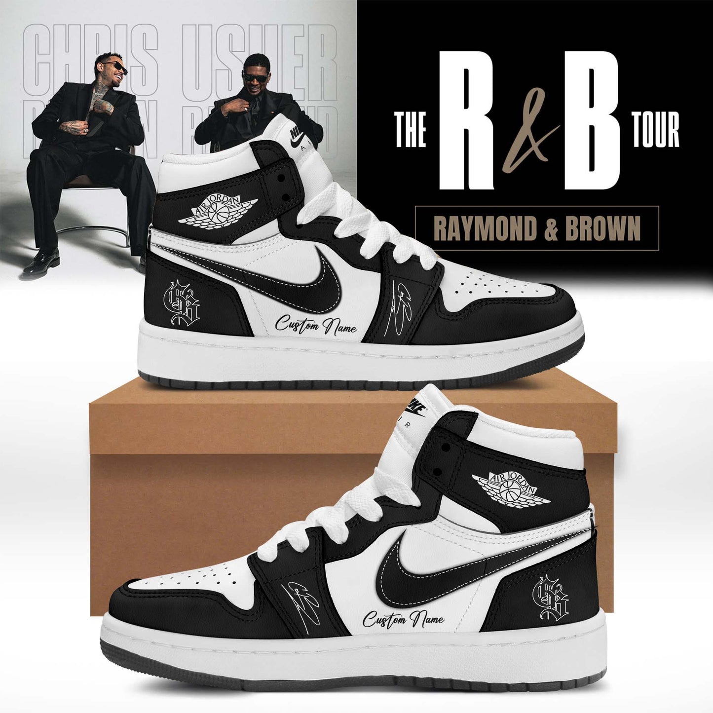 Official Chris Brown R&B Tour Signed Shoes 4