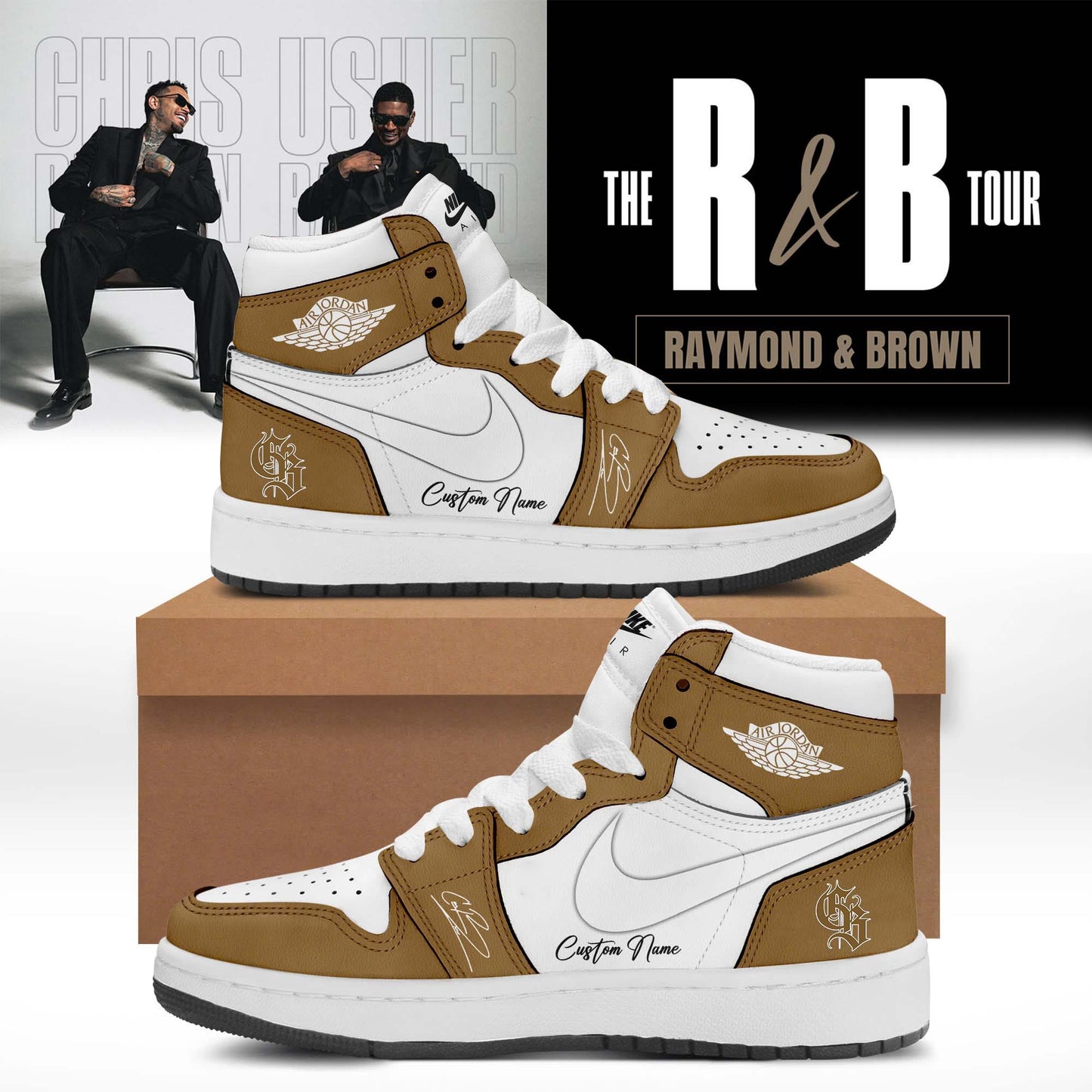 Official Chris Brown R&B Tour Signed Shoes 2