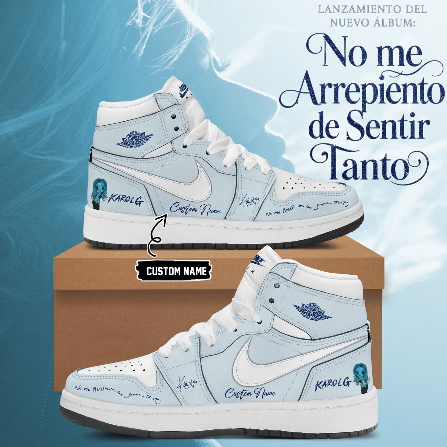 __,.KaRol G Album “NO ME ARREPIENTO DE SENTIR TANTO” .Limited Edition Signature Shoes 1