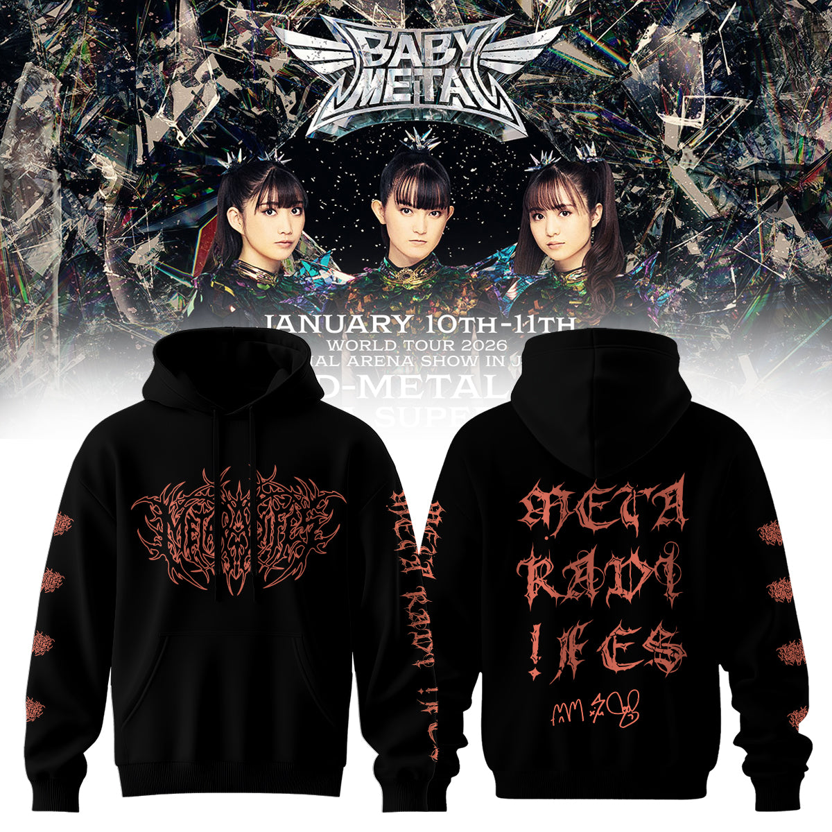 BABYMETAL WORLD TOUR signed Hoodie