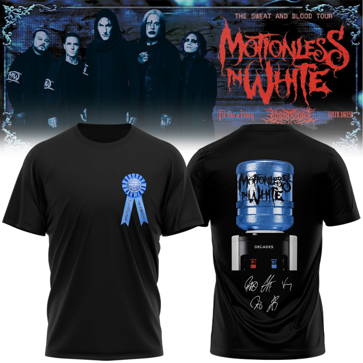 Motionless In White Signed Decades TShirt