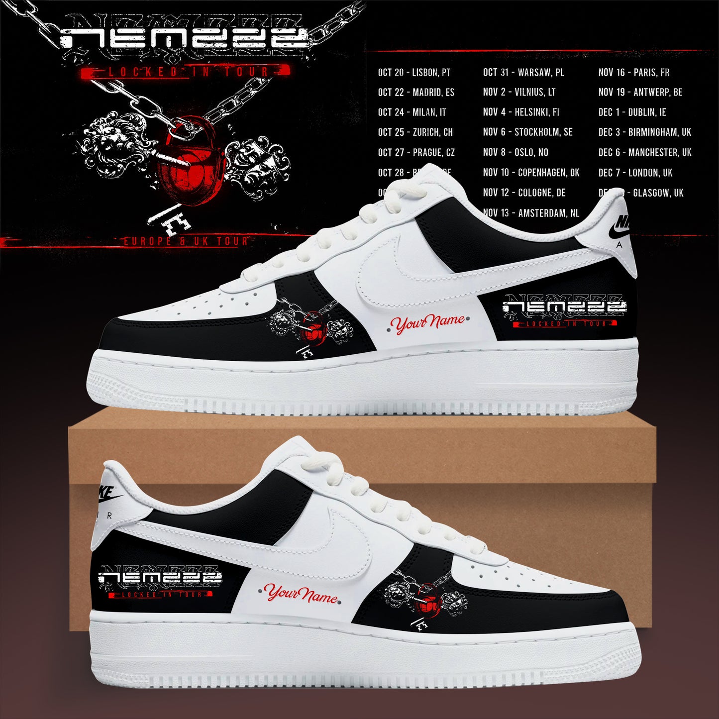 _Personalized NMZ Locked In Tour Custom Sneakers V1