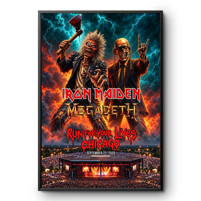 Run For Your Lives World Tour 2026 Chicago September 22 Poster
