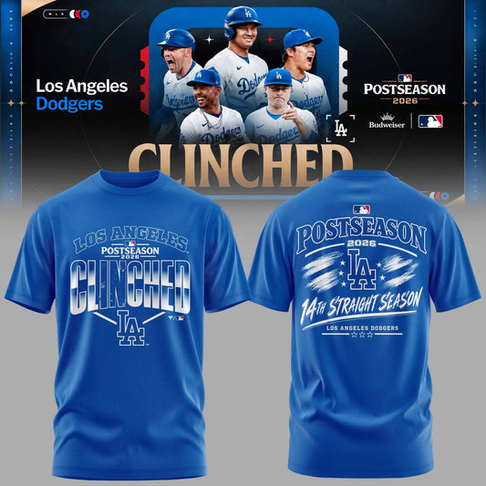 LAD 2026 Postseason Clinched 3D All-Over Print Graphic T-Shirt V4