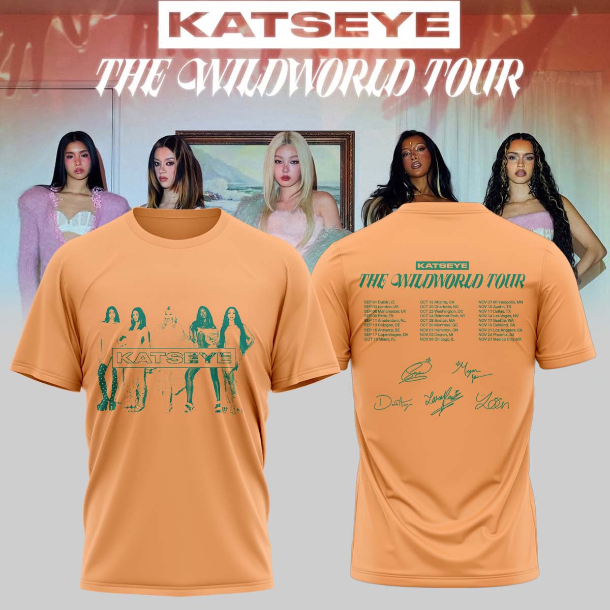 KATSEYE THE WILDWORLD TOUR Tshirt