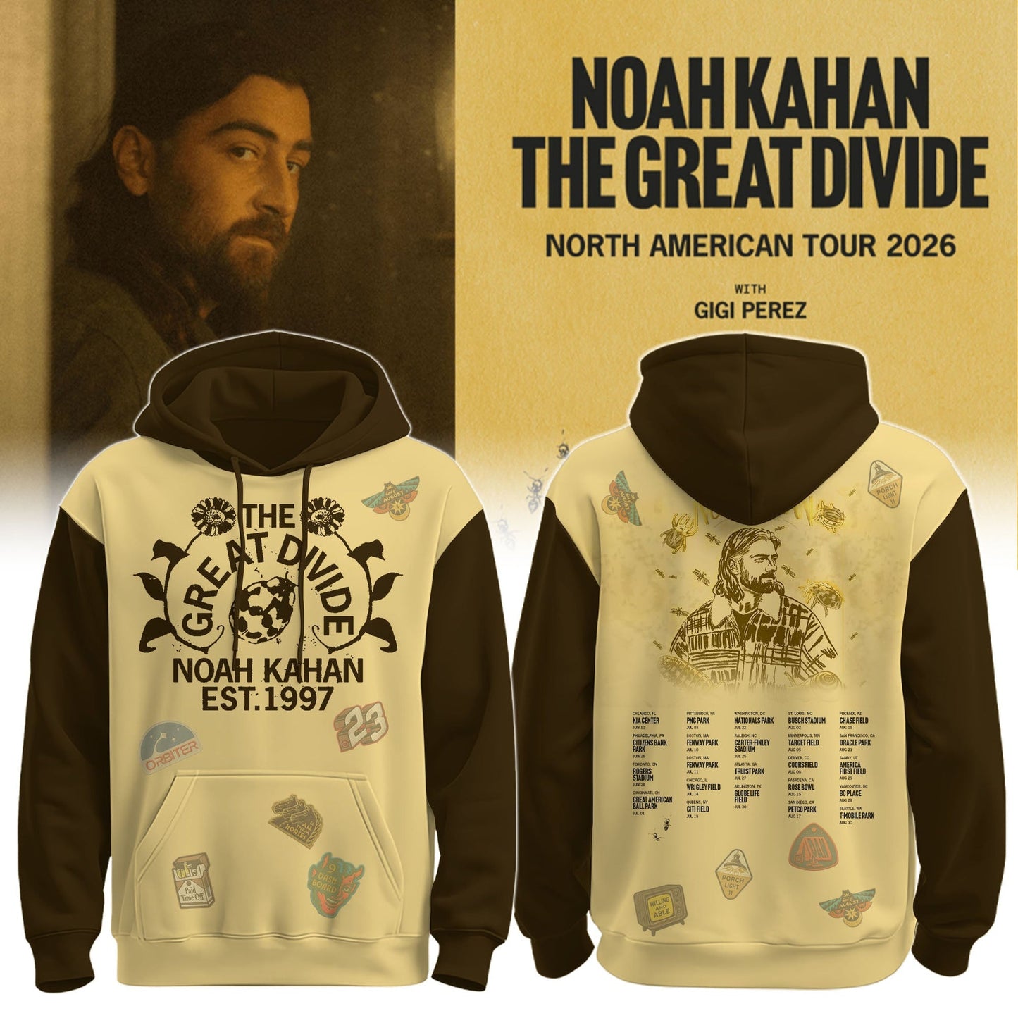 The Great Divide Tour Noah Kahan Limited Edition Hoodie
