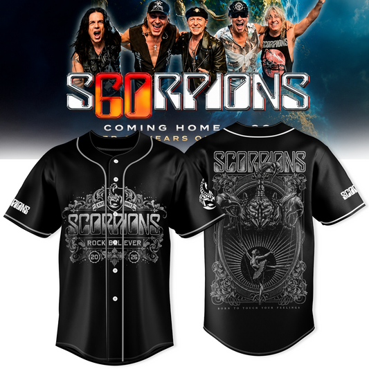 SCORPIONS - "Coming Home" 2026 World Tour Exclusive Baseball Jersey