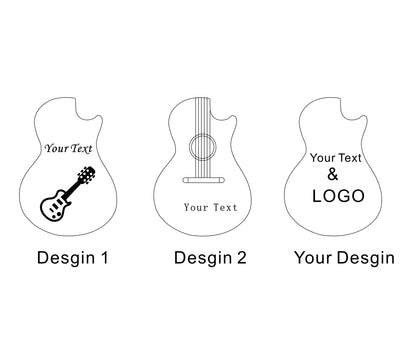 Engraved Wooden Guitar Pick Box: Personalized Music Gift