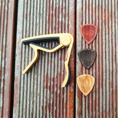 Personalized Fingerprint Guitar Pick, Engraved Custom Capo, Music Gift