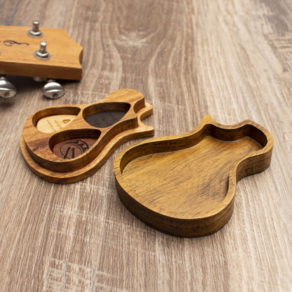 Personalized Wooden Guitar Pick Case: Musician Gift Set
