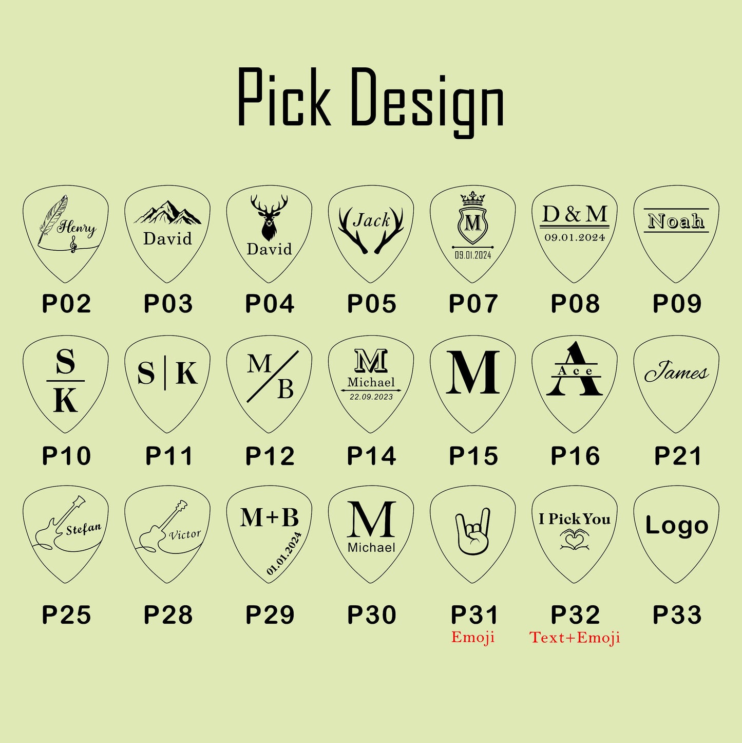 Personalized Wooden Guitar Picks with Case, Custom Guitar Pick Holder, Plectrum Box Guitar Player Gift, Father's Day, Gifts for Christmas