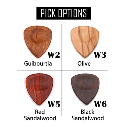 Personalized Custom Wood Guitar Pick with Unique Case, Engrave Holder Box for Wooden Picks, Gift for Musicians Player, Birthday Gifts