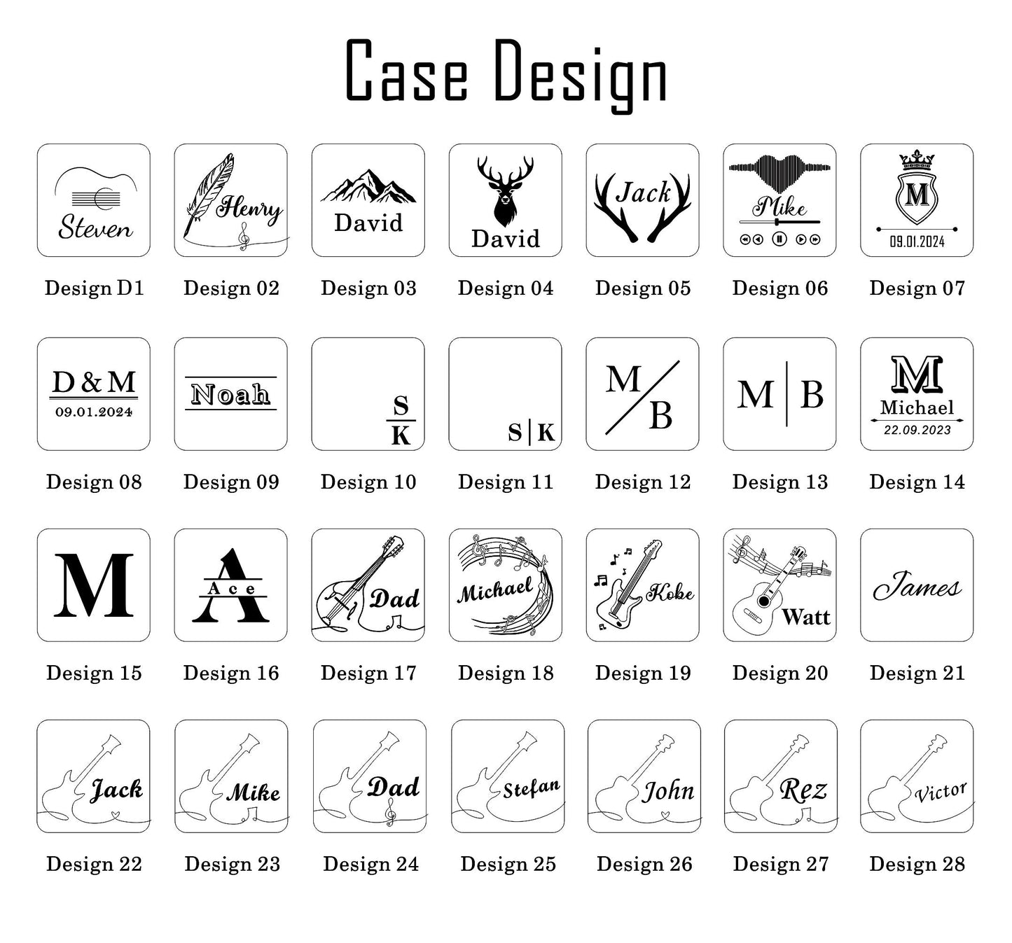 Personalized Wooden Guitar Picks with Case, Custom Guitar Pick Holder, Plectrum Box Guitar Player Gift, Father's Day, Gifts for Christmas