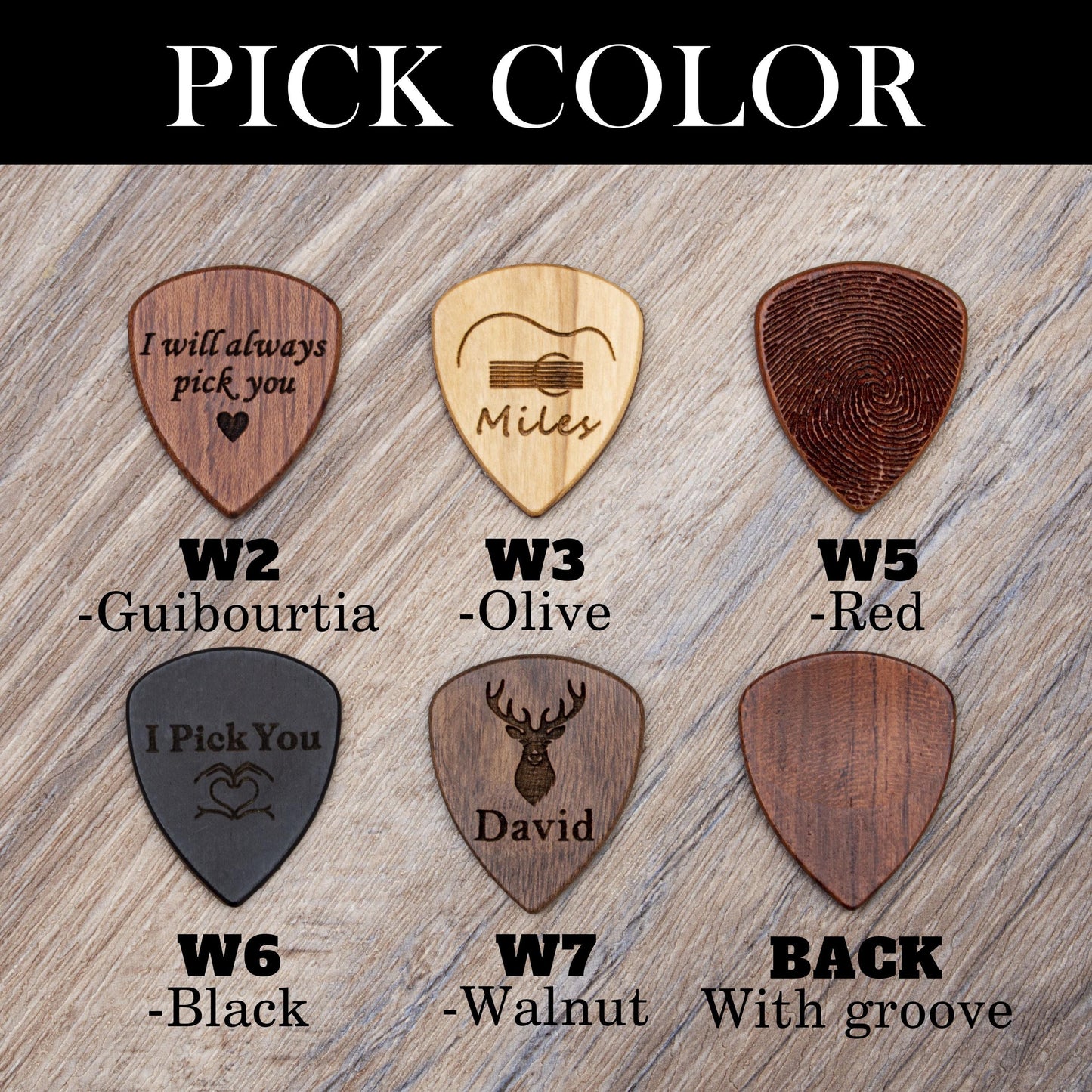 Personalized Engraved Walnut Guitar Pick Case: Musician Gift