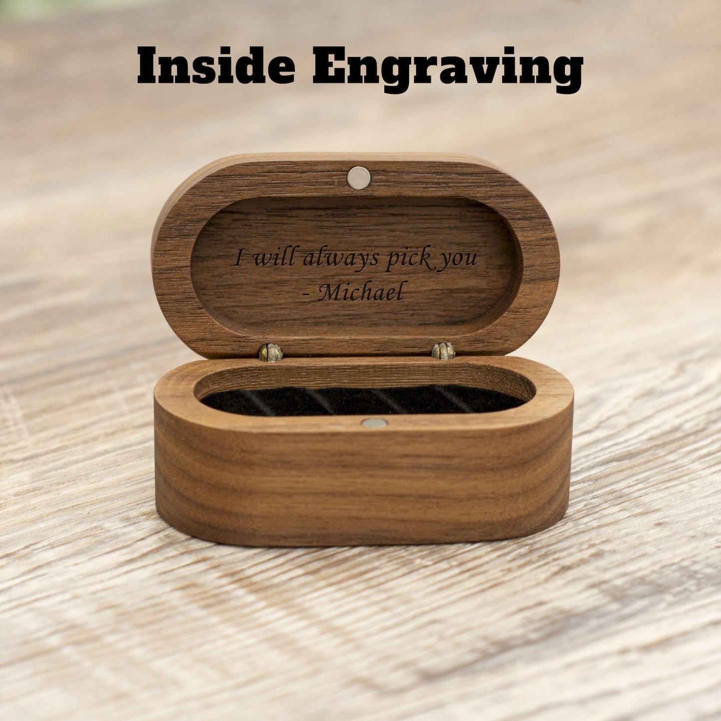 Personalized Wooden Guitar Pick Case, Engraved Plectrum Holder, Musician Gift