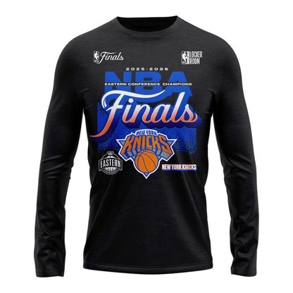 Men's New York Knicks Fanatics Charcoal 2026 Eastern Conference Champions Two-Sided Long Tee