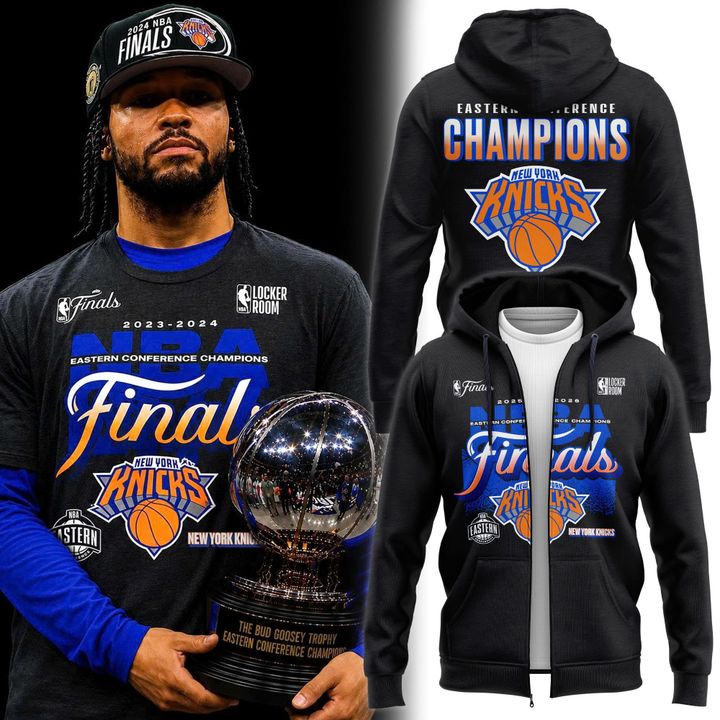 Men's New York Knicks Fanatics Charcoal 2026 Eastern Conference Champions Two-Sided Zip Hoodie