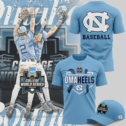 North Carolina Tar Heels 2026 Baseball College World Series Omaheels T-shirt