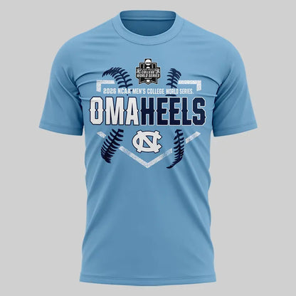 North Carolina Tar Heels 2026 Baseball College World Series Omaheels T-shirt