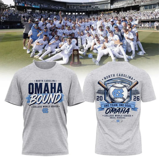 North Carolina Tar Heels 2026 Baseball College World Series Omaheels T-shirt