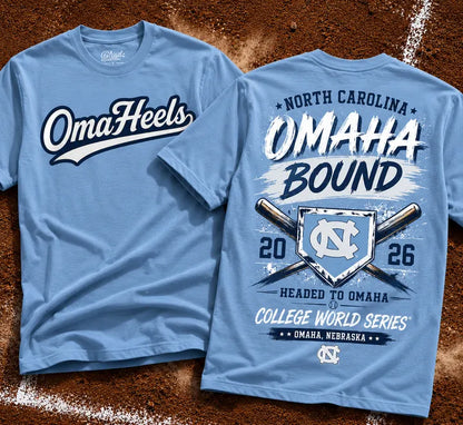 North Carolina Tar Heels 2026 Baseball College World Series Omaheels T-shirt