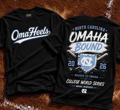 North Carolina Tar Heels 2026 Baseball College World Series Omaheels T-shirt
