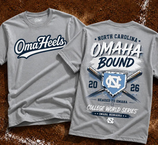 North Carolina Tar Heels 2026 Baseball College World Series Omaheels T-shirt