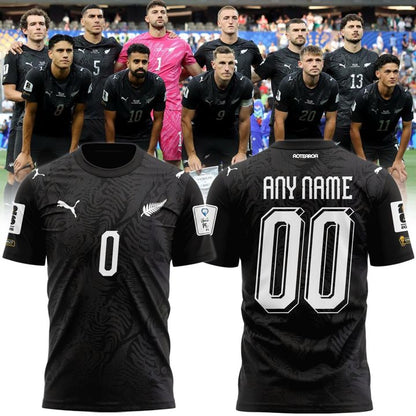 New Zealand National Football Team 2026 Black Jersey