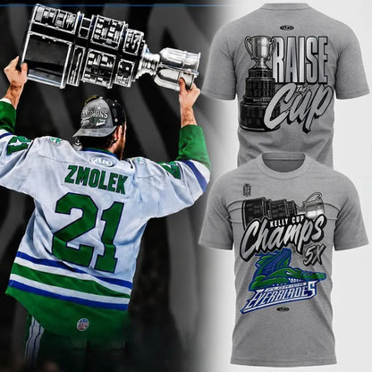 (Update Version) Florida Everblades Kelly Cup Champions 5X Championship T-Shirt