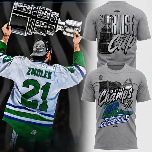 (Update Version) Florida Everblades Kelly Cup Champions 5X Championship T-Shirt