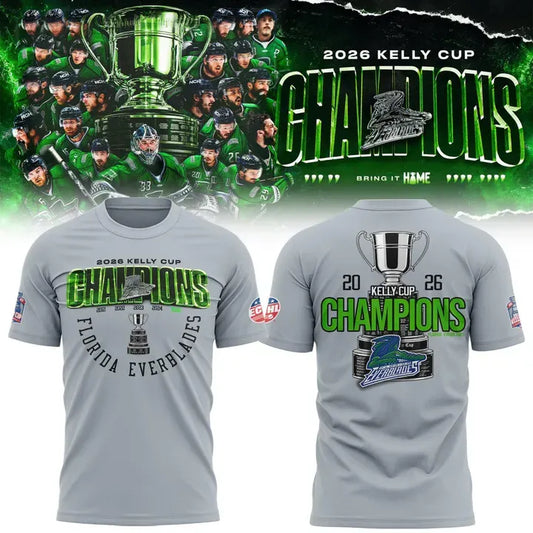 Florida Everblades 2026 Kelly Cup Champions T-Shirt(v1)