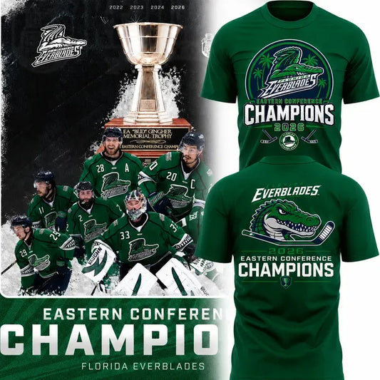 Florida Everblades 2026 Eastern Conference Champions Fan T-Shirt