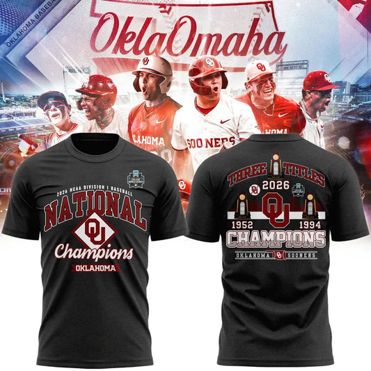 Sooners Crimson 2026 NCAA Division I Baseball National Champions Locker Room Shirt