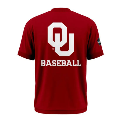 Oklahoma Baseball Omaha 2026 Men's College World Series Tee - Red