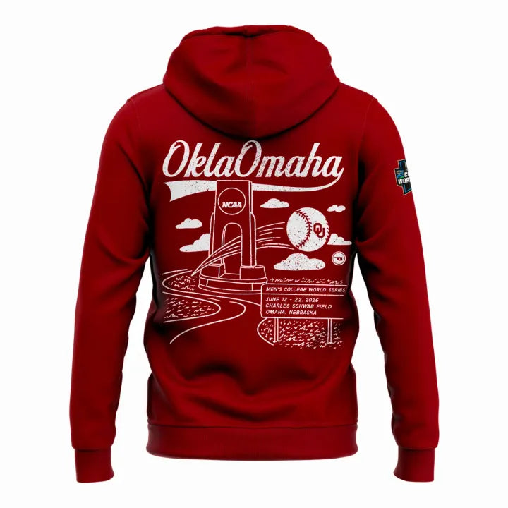 Oklahoma Baseball "OklaOmaha" Hoodie - Red