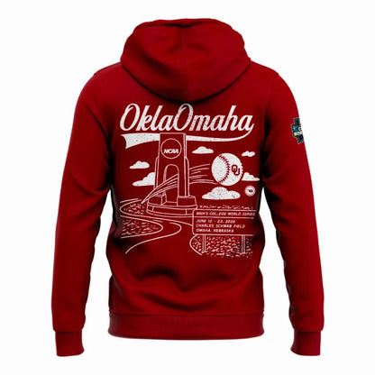 Oklahoma Baseball "OklaOmaha" Hoodie - Red