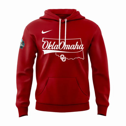 Oklahoma Baseball Omaha 2026 Men's College World Series Hoodie - Red