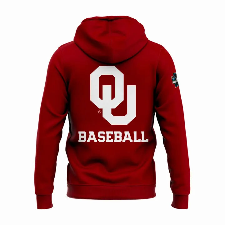 Oklahoma Baseball Omaha 2026 Men's College World Series Hoodie - Red