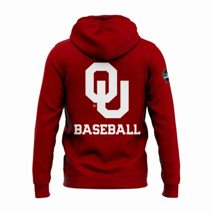 Oklahoma Baseball Omaha 2026 Men's College World Series Hoodie - Red