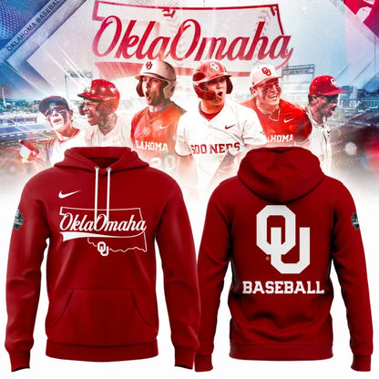 Oklahoma Baseball Omaha 2026 Men's College World Series Hoodie - Red