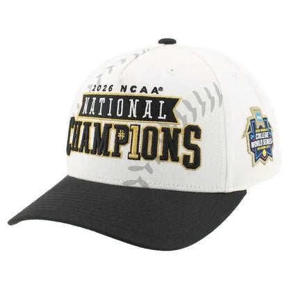 Unisex Zephyr White/Black Oklahoma Sooners 2026 NCAA Baseball Men's College World Series Champions Locker Room Adjustable Hat